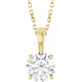 14K Yellow Gold 1 1/4 CT Lab-Grown Diamond 18" Necklace