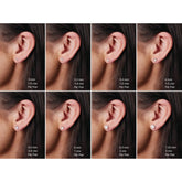 14K Yellow Gold Natural White Sapphire Earring