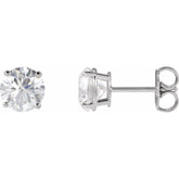 14K Rose Gold Natural Blue Zircon Earring