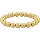 14K Yellow Gold-Filled 8 mm Elastic Bead 6 1/2" Bracelet