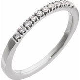 10K White Gold 1/6 CTW Natural Diamond Stackable Ring