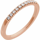 10K Rose Gold 1/6 CTW Natural Diamond Stackable Ring