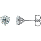 18K White Gold 1 CTW Natural Diamond Stud Earrings