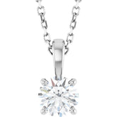 14K White Gold 1/2 CTW Natural Diamond 18" Necklace