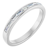 14K White Gold 1/3 CTW Natural Diamond Band