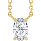 14K Yellow Gold 3/8 CT Lab-Grown Diamond 18" Necklace
