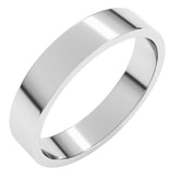 10K White Gold 4 mm Flat Band Size 6