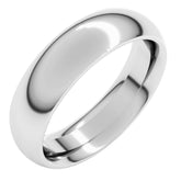 Sterling Silver 5.5 mm Comfort-Fit Half Round Band Size 5.5