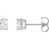 Sterling Silver 1/3 CTW Lab-Grown Diamond Earrings
