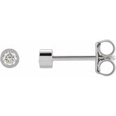 Sterling Silver 1/2 CTW Lab-Grown Diamond Micro Bezel Earrings