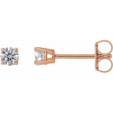 14K Rose Gold 1/4 CTW Natural Diamond Earrings