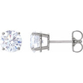 14K White Gold 2 CTW Natural Diamond Earrings