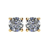 14K Yellow Gold 2 CTW Natural Diamond Earrings