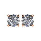 14K Rose Gold 2 CTW Natural Diamond Earrings