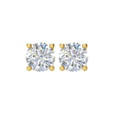 14K Yellow Gold 1 CTW Natural Diamond Earrings