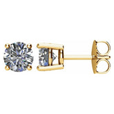 14K Yellow Gold 1 1/2 CTW Natural Diamond Earrings