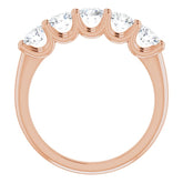 14K Rose 1 1/3 CTW Natural Diamond Anniversary Band