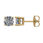 14K Yellow Gold 1 1/2 CTW Natural Diamond Earrings