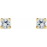 14K Yellow Gold 1 CTW Natural Diamond Earrings