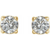 14K Yellow Gold 1 1/2 CTW Natural Diamond Earrings
