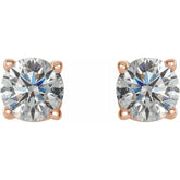14K Rose Gold 1 1/2 CTW Natural Diamond Earrings