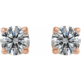 14K Rose Gold 1/4 CTW Natural Diamond Earrings