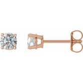 14K Rose Gold 1/2 CTW Natural Diamond Earrings