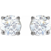 14K White Gold 1/2 CTW Natural Diamond Earrings