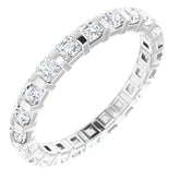 Platinum 1 1/8 CTW Natural Diamond Eternity Band Size 5