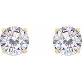 14K Yellow Gold 5.5 mm Stuller Lab-Grown Moissanite Earrings