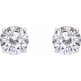 14K White Gold 5.5 mm Stuller Lab-Grown Moissanite Earrings