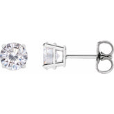 Platinum 5.5 mm Stuller Lab-Grown Moissanite Earrings