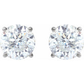 14K White Gold 6 mm Stuller Lab-Grown Moissanite Earrings