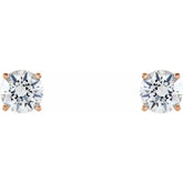 14K Rose Gold 6 mm Stuller Lab-Grown Moissanite Earrings