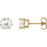14K Yellow Gold 6.5 mm Stuller Lab-Grown Moissanite Earrings