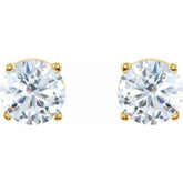 14K Yellow Gold 2 CTW Natural Diamond Earrings