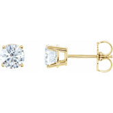 14K Yellow Gold 1 CTW Natural Diamond Earrings