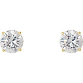 14K Yellow Gold 1 1/2 CTW Natural Diamond Earrings