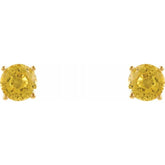 14K Yellow Gold 5 mm Natural Yellow Sapphire Earrings
