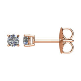 14K Rose Gold 1/5 CTW Natural Diamond Earrings
