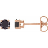 14K Rose Gold 1/2 CTW Natural Black Diamond Earrings