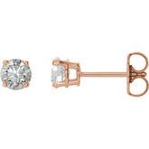 14K Rose Gold 3/4 CTW Natural Diamond Earrings