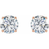 14K Rose Gold 1 1/2 CTW Lab-Grown Diamond Earrings