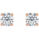 14K Rose Gold 5/8 CTW Lab-Grown Diamond Stud Earrings