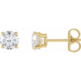 14K Yellow Gold 1 CTW Lab-Grown Diamond Earrings