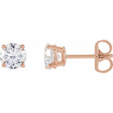 14K Rose Gold 1 CTW Lab-Grown Diamond Earrings