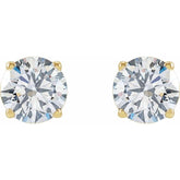 14K Yellow Gold 1 1/2 CTW Lab-Grown Diamond Earrings