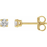 14K Yellow Gold 1/5 CTW Lab-Grown Diamond Earrings