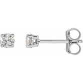 14K White Gold 1/5 CTW Lab-Grown Diamond Earrings