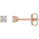 14K Rose Gold 1/4 CTW Lab-Grown Diamond Earrings